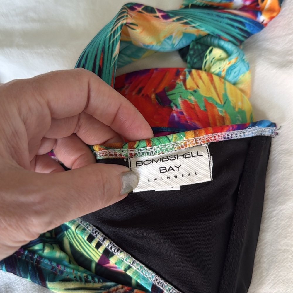 Tropical Print Bikini Set - image 4